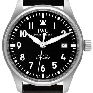 IWC Herrklocka IW328201 Pilots Svart/Läder Ø40 mm