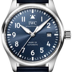 IWC Herrklocka IW328203 Pilots Blå/Läder Ø40 mm