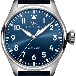 IWC Herrklocka IW329303 Big Pilot Blå/Läder Ø43 mm