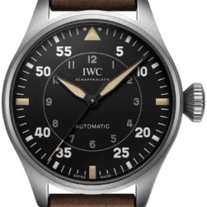 IWC Herrklocka IW329701 Big Pilot Svart/Läder Ø43 mm