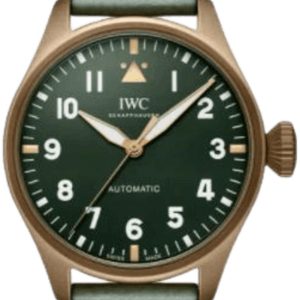 IWC Herrklocka IW329702 Big Pilot Grön/Läder Ø43 mm