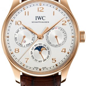 IWC Herrklocka IW344202 Portugieser Silverfärgad/Läder Ø42.4 mm