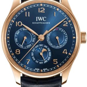 IWC Herrklocka IW344205 Portugieser Blå/Läder Ø42.4 mm