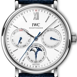 IWC Herrklocka IW344601 Portofino Vit/Läder Ø40 mm