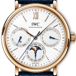 IWC Herrklocka IW344602 Portofino Vit/Läder Ø40 mm