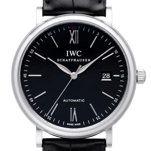 IWC Herrklocka IW356502 Portofino Svart/Läder Ø40 mm