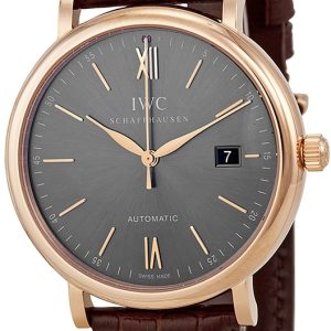 IWC Herrklocka IW356511 Portofino Grå/Läder Ø40 mm