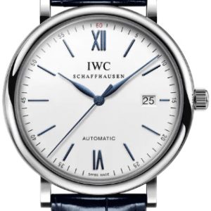 IWC Herrklocka IW356527 Portofino Vit/Läder Ø40 mm