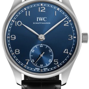 IWC Herrklocka IW358305 Portugieser Blå/Läder Ø40.4 mm