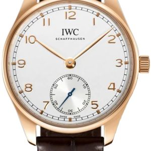 IWC Herrklocka IW358306 Portugieser Silverfärgad/Läder Ø40.4 mm