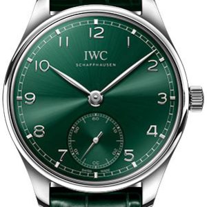 IWC Herrklocka IW358310 Portugieser Grön/Läder Ø40.4 mm