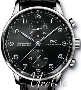 IWC Herrklocka IW371438 Portuguese Svart/Läder Ø40.9 mm