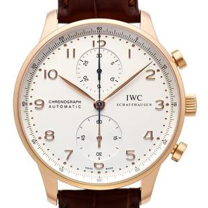 IWC Herrklocka IW371480 Portuguese Silverfärgad/Läder Ø40.9 mm