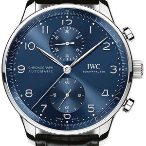 IWC Herrklocka IW371606 Portuguese Blå/Läder Ø41 mm