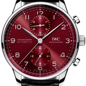 IWC Herrklocka IW371616 Portugieser Röd/Läder Ø41 mm