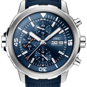 IWC Herrklocka IW376806 Aquatimer Blå/Gummi Ø44 mm