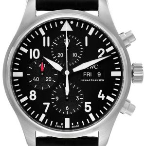 IWC Herrklocka IW377709 Pilots Classic Svart/Läder Ø43 mm