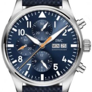 IWC Herrklocka IW377729 Pilots Blå/Läder Ø43 mm