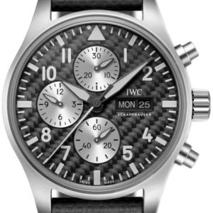 IWC Herrklocka IW377903 Pilots Svart/Kolfiber Ø43 mm