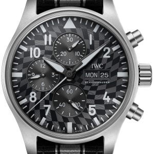 IWC Herrklocka IW377904 Pilots Grå/Textil Ø43 mm