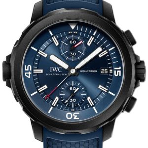 IWC Herrklocka IW379507 Aquatimer Blå/Gummi Ø45 mm