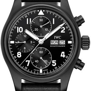 IWC Herrklocka IW387905 Pilots Svart/Läder Ø41 mm