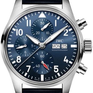 IWC Herrklocka IW388101 Pilots Blå/Läder Ø41 mm