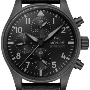 IWC Herrklocka IW388106 Pilots Svart/Gummi Ø41 mm