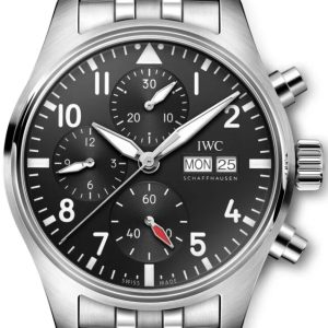 IWC Herrklocka IW388113 Pilots Svart/Stål Ø41 mm