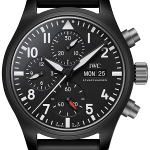 IWC Herrklocka IW389401 Pilots Svart/Gummi Ø41.9 mm