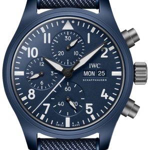 IWC Herrklocka IW389404 Pilots Blå/Gummi Ø41.9 mm