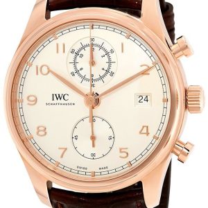 IWC Herrklocka IW390301 Portuguese Vit/Läder Ø42 mm