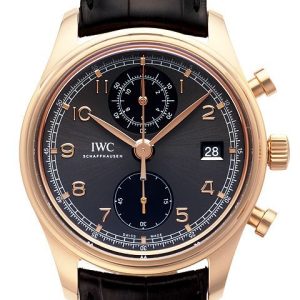 IWC Herrklocka IW390405 Portuguese Grå/Läder Ø42 mm