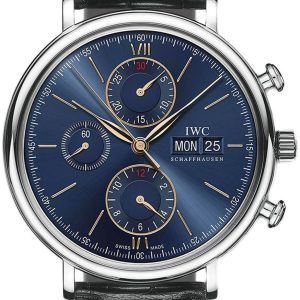 IWC Herrklocka IW391036 Portofino Blå/Läder Ø42 mm