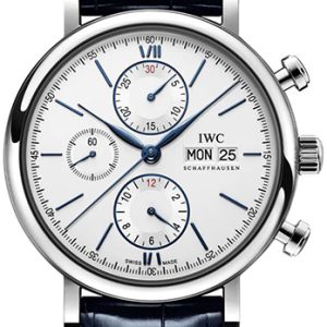 IWC Herrklocka IW391037 Portofino Vit/Läder Ø42 mm