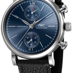 IWC Herrklocka IW391408 Portofino Blå/Läder Ø39 mm