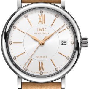 IWC Herrklocka IW458120 Portofino Vit/Läder Ø37 mm