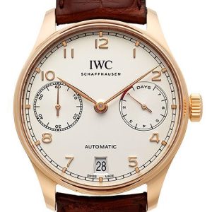 IWC Herrklocka IW500701 Portuguese Silverfärgad/Läder Ø42.3 mm