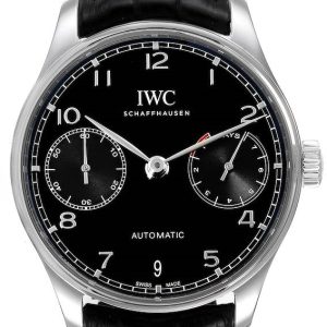 IWC Herrklocka IW500703 Portuguese Svart/Läder Ø42.3 mm