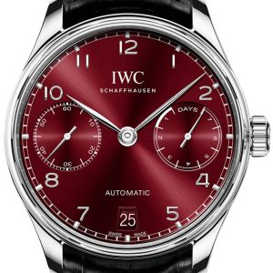 IWC Herrklocka IW500714 Portugieser Röd/Läder Ø42.3 mm