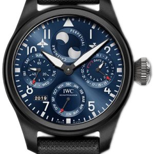 IWC Herrklocka IW503001 Pilots Blå/Läder Ø46.5 mm