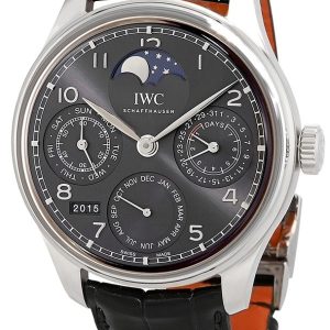 IWC Herrklocka IW503301 Portuguese Grå/Läder Ø44.2 mm