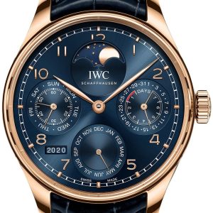 IWC Herrklocka IW503312 Portugieser Blå/Läder Ø44.2 mm