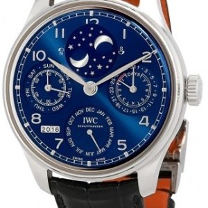 IWC Herrklocka IW503401 Portuguese Blå/Läder Ø44.2 mm