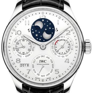 IWC Herrklocka IW503406 Portuguese Silverfärgad/Läder Ø44.2 mm