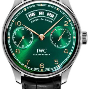 IWC Herrklocka IW503510 Portuguese Grön/Läder Ø44.2 mm