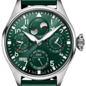 IWC Herrklocka IW503608 Big Pilot Grön/Gummi Ø46.2 mm