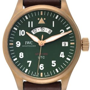 IWC Pilots Spitfire Herrklocka IW327101 Grön/Läder Ø41 mm