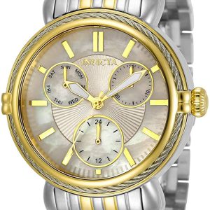 Invicta 99999 Damklocka 30869 Vit/Gulguldtonat stål Ø34 mm