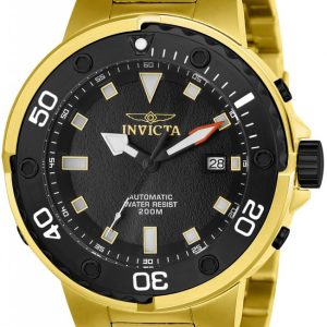 Invicta 99999 Herrklocka 24467 Svart/Gulguldtonat stål Ø49 mm